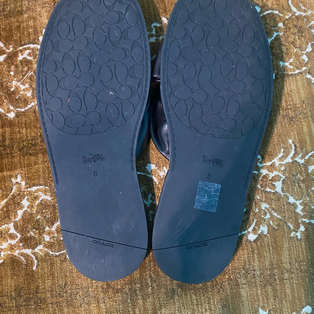 Coach Women's Black Knotted Slide Sandals - Picture 5 of 5